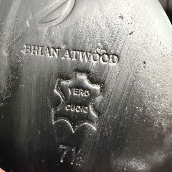 Brian Atwood Dark Green Leather Platform Pumps - Picture 8 of 11